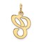 14K Gold Polished Fancy Initial Letter C Charm Pendant Jewerly 20mm x 11mm